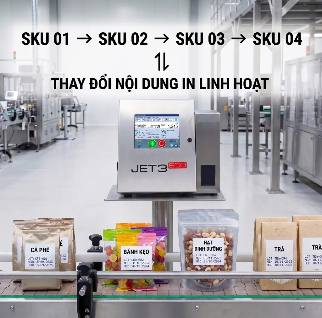 Máy in Leibinger dễ dàng thay đổi nội dung in